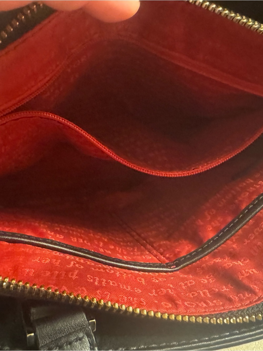Kate Spade Rare "Ooh La La" Poppy Lottie Leather Satchel Bag Black Red - Picture 13 of 14